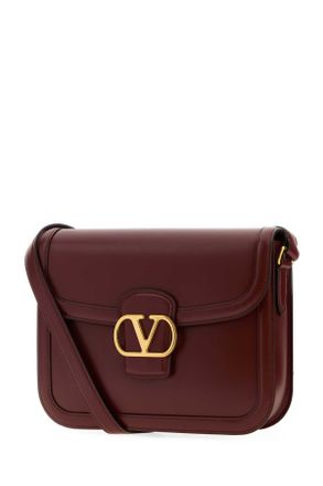 Valentino Garavani Womens Burgundy Leather 9to5 Shoulder Bag Brickruby Borse A Tracolla