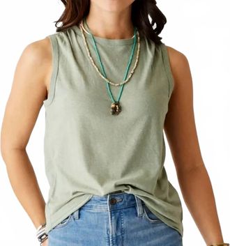 Carve Designs Larisa Hemp Tank In Sage
