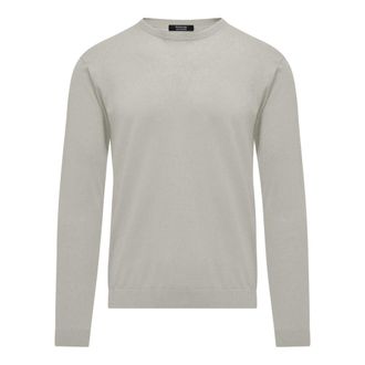 Bomboogie Jersey de cuello redondo de lino y algod&oacute;n - Knitwear - Hombre - Gris - L