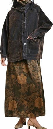 Momoni Yame Coat In Verde Militare