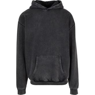 Urban Classics Heren Hoodie Acid Wash (Zwart)