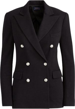 Polo Ralph Lauren Klassieke Getailleerde Blazer - Dames - Blazers - Zwart - S - Leer - Jassen