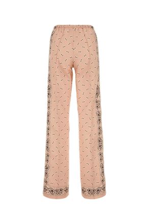 Palm Angels Pinkoffwhite Exterior: Linen Cotton Pantaloni Trousers