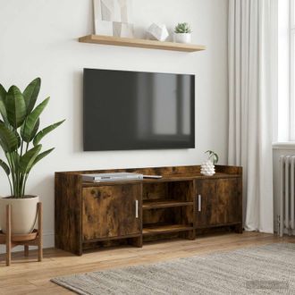 vidaXL Vidaxl Mobile Tv 130 X 33 X 47 Cm Rovere Fumo Legno Ingegnerizzato