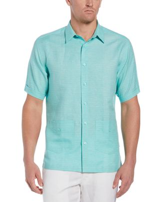 Cubavera Mens Guayabera Yarn Dyed Striped Shirt