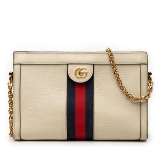 Gucci Tweedehands Kleine Kalfsleren Ophidia Ketting Schoudertas