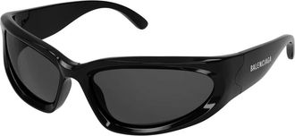 Balenciaga Zonnebril - Heren - Zonnebrillen - Zwart - 65 MM - Accessoires
