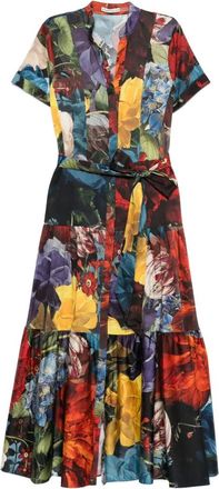 Alice & Olivia Lucy tie midi dress - Blue