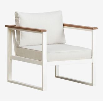 Sklum Sklum - Poltrona da giardino in alluminio e legno di acacia Lipov