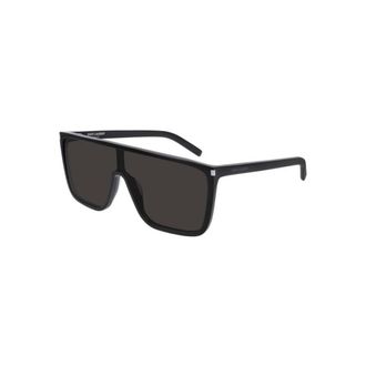 Saint Laurent Accessoires, Heren, Zwart, ONE Size, Zwarte Mask ACE Zonnebril