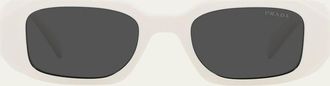 Prada Geometric Rectangle Acetate Sunglasses