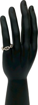 Herm&egrave;s Silver Silver 925 Band Ring (Pre-Owned)