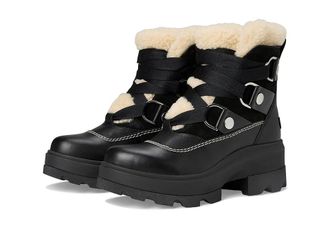 Sorel Joan Frwd Cozy Boots Waterproof Womens Cold Weather Boots Black/Black : 8.5 B - Medium, Leather/Suede