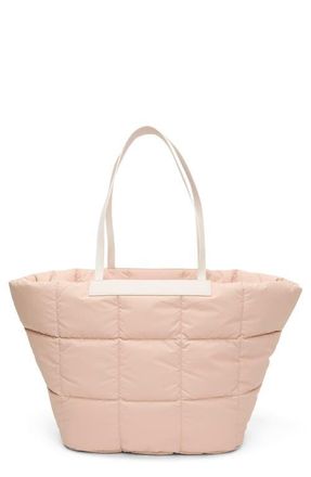VeeCollective Porter Basque Quilted Recycled Nylon Tote in Cameo Rose Pnk at Nordstrom