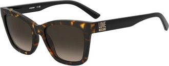 Love Moschino MOL096/S 086/HA Womens Sunglasses Tortoiseshell Size 55