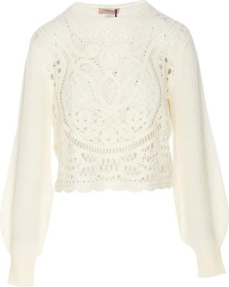 Twin-Set Maglione traforato - Bianco