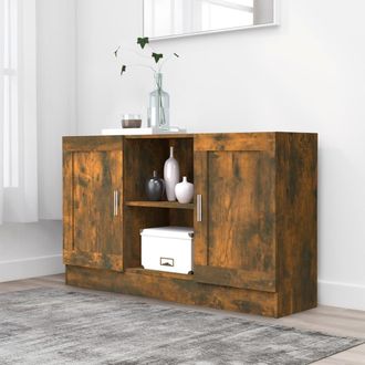 vidaXL Vidaxl - Aparador Madera Contrachapada Color Roble Ahumado 120x30,5x70cm