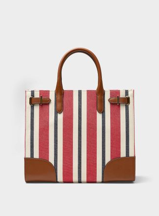 Lauren Ralph Lauren Womens Devyn striped square tote bag