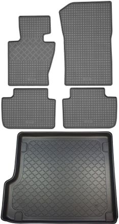 OEM Bmw X3 E83 Suv (5 Puertas) De Enero De 2004 A Octubre De 2010. Juego - Alfombrillas De Goma Para Coche + Alfombrilla Para Maletero