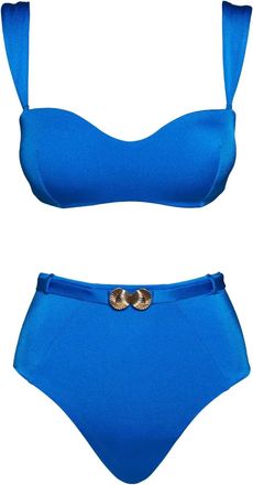 Noire Swimwear Set bikini a fascia - Blu