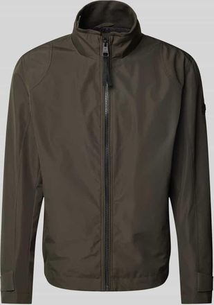 Strellson Jacke mit Stehkragen Modell Lucca in Oliv, Gr&ouml;&szlig;e 56