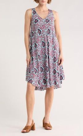 La Fiorentina Melissa Sleeveless Trapeze Dress in Blue at Nordstrom Rack, Size X-Small