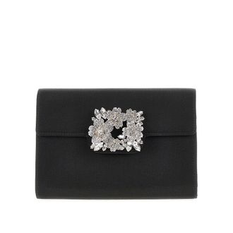 Roger Vivier Efflorescence satin mini bag Woman One Size