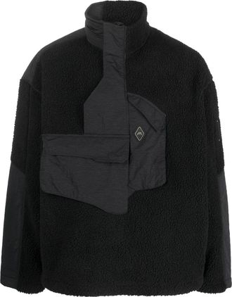 A-Cold-Wall* Bonded Axis panelled fleece jacket - men - Polyamide/Polyester - S - Black