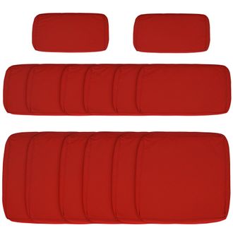 OUTSUNNY Garden Rattan Sofa Set Polyester Cover Replacement No Cushion - Red | TJ Hughes