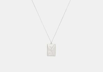 Coach Envelope Pendant Long Necklace