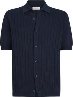 Brunello Cucinelli Knit shirt in Navy Blue at Nordstrom, Size 60 It