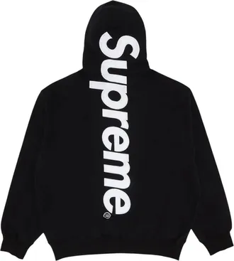 SUPREME Satin Appliqu&eacute; Hooded Sweatshirt FW24 Black FW24SW37-BLACK