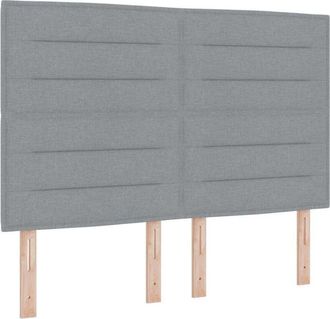vidaXL Cama Tipo Box Spring Con Colch&oacute;n Gris Claro 140 X 200 Cm Tela Vidaxl