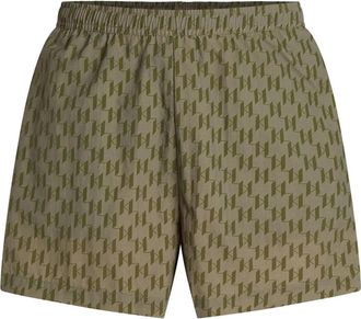 Karl Lagerfeld monogram-print swim shorts - men - Polyamide - S - Green