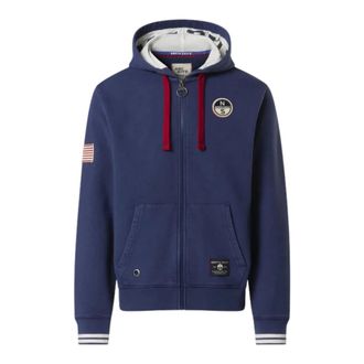 North Sails Zip-throughs, male, Blue, Size: 2XL Archival Full-Zip Hoodie