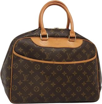 Louis Vuitton Deauville Handbag Monogram Canvas Brown Canvas Handbag (Pre-Owned)