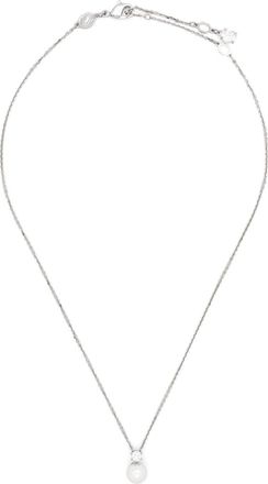 Swarovski Matrix pearl-pendant necklace - women - Crystal/Faux Pearl/Zirconia/Rhodium Plated Metal - One Size - Silver