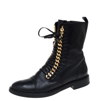Casadei Black Leather city Rock Ankle Boots