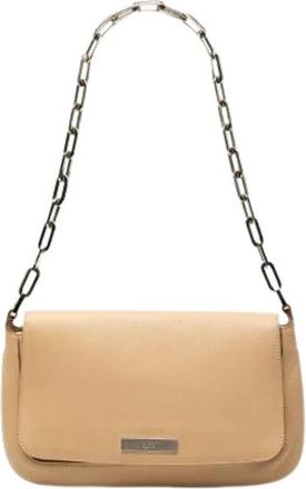 Gucci Pre-owned Shoulder Bag - Dames - Vintage Schoudertas - Beige - ONE Size - Leer - Vintage
