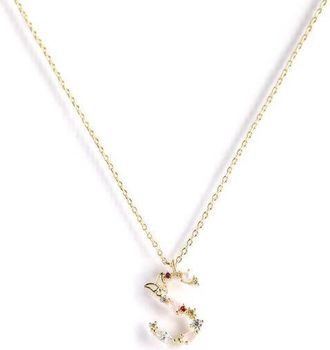 Girls Crew Flutterfly Initial Necklace in Gold at Nordstrom