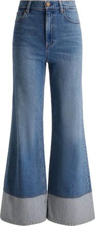 Alice & Olivia Wilson Wide-Leg Jeans - Dames - Flared Jeans - Blauw - W28 - Katoen - Jeans