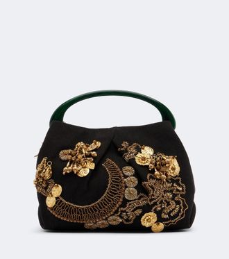Dries Van Noten Small embellished top-handle bag