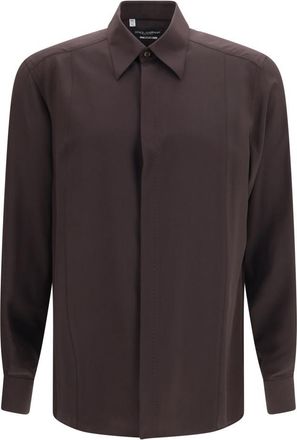 Dolce & Gabbana Dark Brown Oversized Shirt