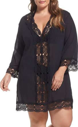 La Blanca Island Fare Cover-Up Tunic in Black at Nordstrom Rack, Size 1X