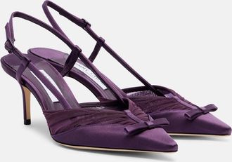 Jimmy Choo London Afia 65 satin slingback pumps