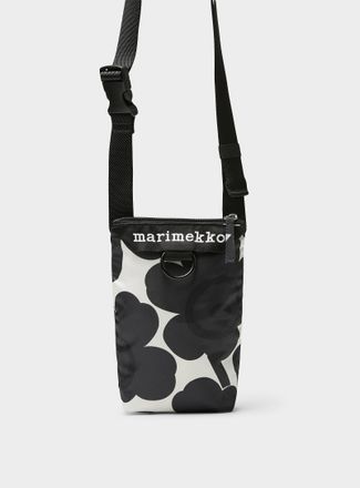 Marimekko Womens Neat Unikko black fabric phone clutch