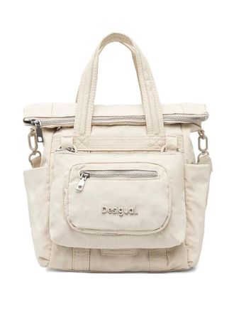Desigual Voyager zip-top handle backpack - women - Recycled Polyamide/Recycled Polyester - One Size - White