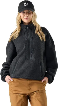 Smartwool Womens Second Cut Fleece Half-Zip Gray XS