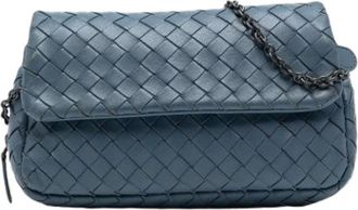 Bottega Veneta Pre-owned Cross Body Bags, female, Blue, Size: ONE SIZE Pre-owned Vintage Crossbody Bag