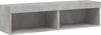 vidaXL Vidaxl - Muebles Para Tv Con Luces Led 2 Uds Gris Hormig&oacute;n 60x30x30 Cm